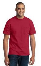 Port & Company® Tall Adult Unisex 5.5-ounce, 50/50 cotton/poly Core Blend With Pocket Short Sleeve T-Shirt